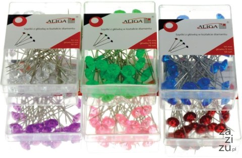 Szpilki 54mm fioletowe diament 50szt. 6op. | SPD54 Szpilki 54mm fioletowe diament 50szt. 6op. | SPD54