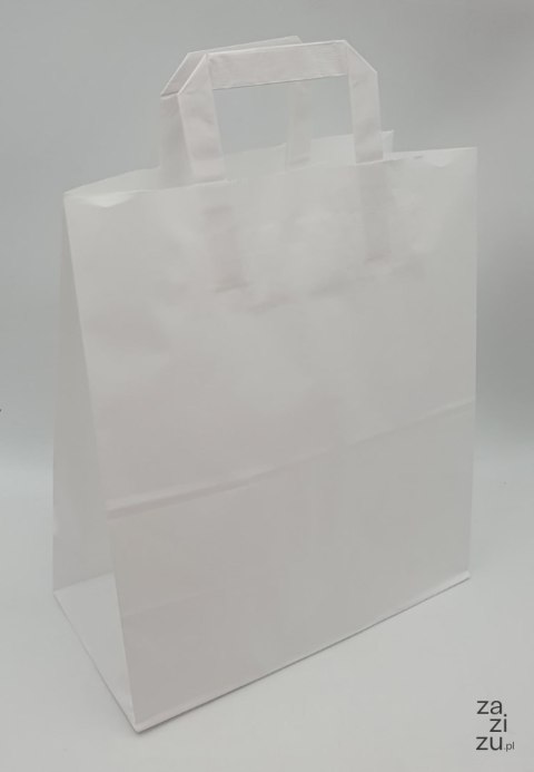 Torba papierowa 26x30x14cm BIAŁA Torba papierowa 26x30x14cm BIAŁA
