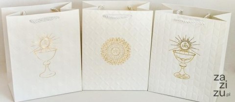 Torebka prezentowa 12szt KOMUNIA 32x41cm 8008 Torebka prezentowa 12szt KOMUNIA 32x41cm 8008