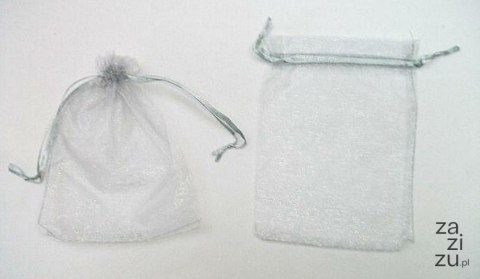 Torebki z materiału 12 x 15 cm srebrne 12szt Tort-0039srebro Torebki z materiału 12 x 15 cm srebrne 12szt Tort-0039srebro
