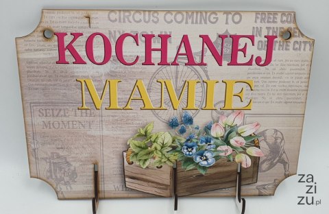 Wieszak ścienny 28x19,5cm KOCHANEJ MAMIE Wieszak ścienny 28x19,5cm KOCHANEJ MAMIE
