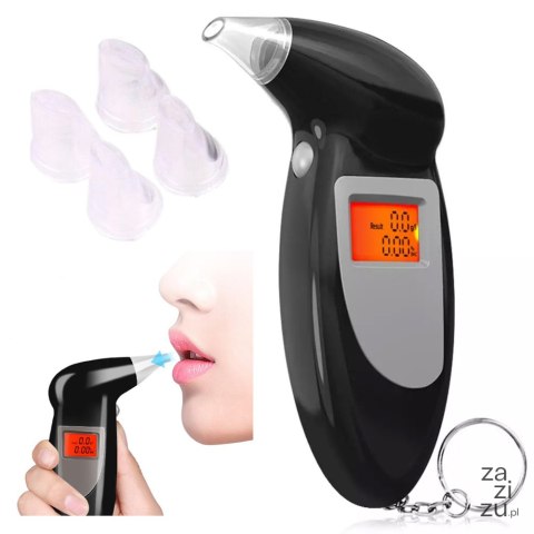Alkomat z wymiennymi ustnikami 5 końcówek lcd 01254 Alkomat z wymiennymi ustnikami 5 końcówek lcd 01254