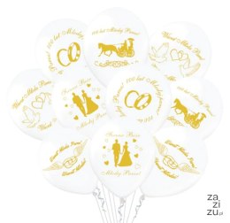Balony ślubne ecru na hel 12' 20szt. | 400887