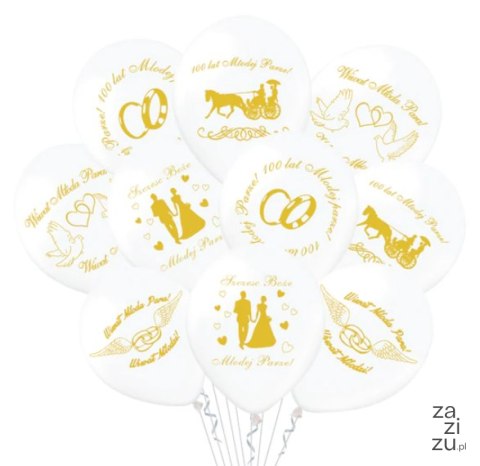 Balony ślubne ecru na hel 12' 20szt. | 400887 Balony ślubne ecru na hel 12' 20szt. | 400887