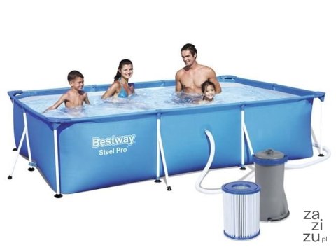 Basen stelażowy z pompą 300x201x66cm BESTWAY 56411 Basen stelażowy z pompą 300x201x66cm BESTWAY 56411