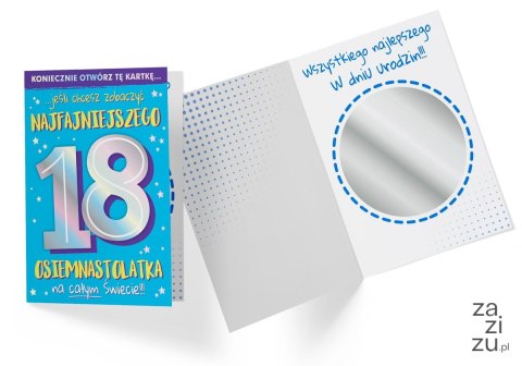 Karnet Urodziny 18 - latka lusterko DK-920 Karnet Urodziny 18 - latka lusterko DK-920