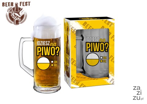 Kufel do piwa Reno Ottica 500ml - Idziesz na piwo? Kufel do piwa Reno Ottica 500ml - Idziesz na piwo?