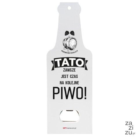 Otwieracz drewniany "TATO ZAWSZE JEST CZAS NA KOLEJNE PIWO ".,7x19,5x0,8 cm DIL-PH-T 6845-5-T-03 Otwieracz drewniany "TATO ZAWSZE JEST CZAS NA KOLEJNE PIWO ".,7x19,5x0,8 cm DIL-PH-T 6845-5-T-03