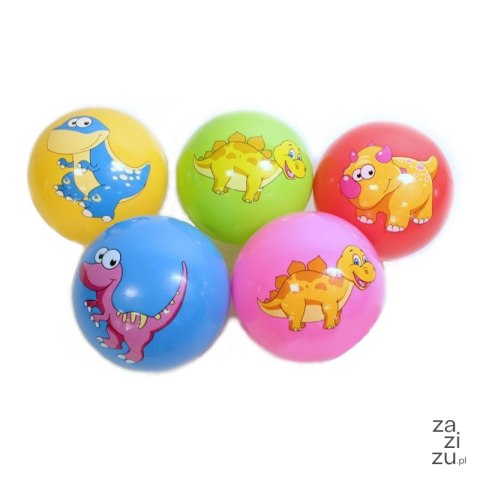 Piłka 10szt gumowa - dinozaury, mix wzorów Piłka 10szt gumowa - dinozaury, mix wzorów