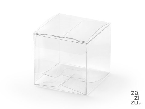 Pudełeczka kwadratowe, transparentne, 5x5x5cm 10szt PUDP41-099 Pudełeczka kwadratowe, transparentne, 5x5x5cm 10szt PUDP41-099