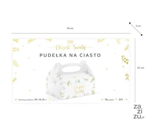 Pudełko na ciasto Chrzest 10szt. DIY Pudełko na ciasto Chrzest 10szt. DIY