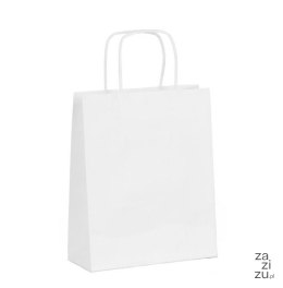 Torba papierowa biała 32x17x39 cm skr. rączka 25szt.
