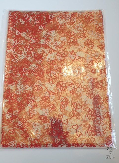 Torebki foliowe serca kwiaty 25 x 35 cm - 25 szt. Torebki foliowe serca kwiaty 25 x 35 cm - 25 szt.