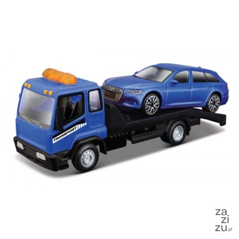 Auto laweta + TOW TRUCK W/CAR BBURAGO 1:43 18-31399 Auto laweta + TOW TRUCK W/CAR BBURAGO 1:43 18-31399