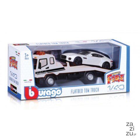 Auto laweta + TOW TRUCK W/CAR BBURAGO 1:43 18-31399 Auto laweta + TOW TRUCK W/CAR BBURAGO 1:43 18-31399
