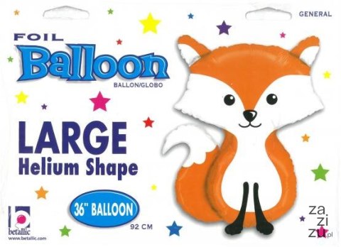 Balon foliowy lis leśny 91 cm Balon foliowy lis leśny 91 cm