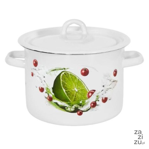 Garnek emaliowany z pokrywką 4,5l LIMONKA Garnek emaliowany z pokrywką 4,5l LIMONKA
