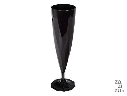Kieliszki plastikowe do szampana PS 13,5cl ( Ø 50 x 178 ) czarne 10 szt. 33-75 Kieliszki plastikowe do szampana PS 13,5cl ( Ø 50 x 178 ) czarne 10 szt. 33-75