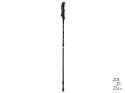 Kij nordic walking z kompasem trekingowe czarny | 14005_CZ