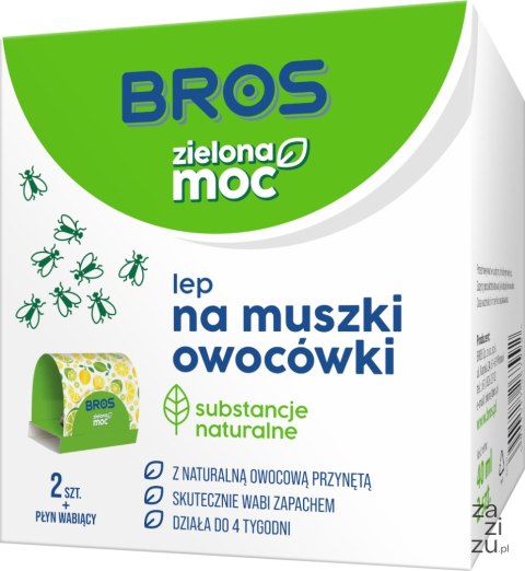 Lep na muszki owocówki 2szt. Zielona Moc Lep na muszki owocówki 2szt. Zielona Moc