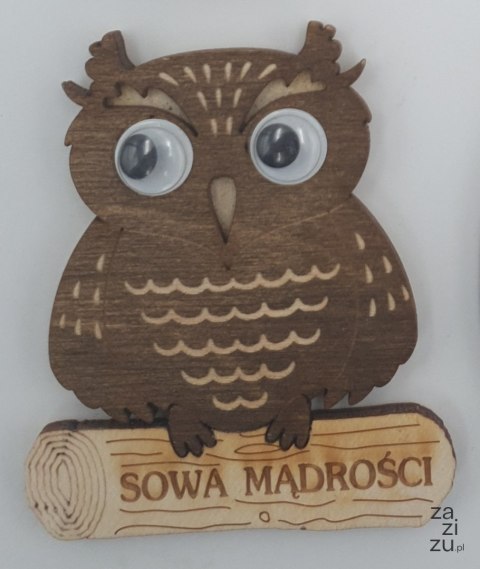 Magnes na lodówkę - SOWA MĄDROŚCI 7 x 8,5 cm Magnes na lodówkę - SOWA MĄDROŚCI 7 x 8,5 cm