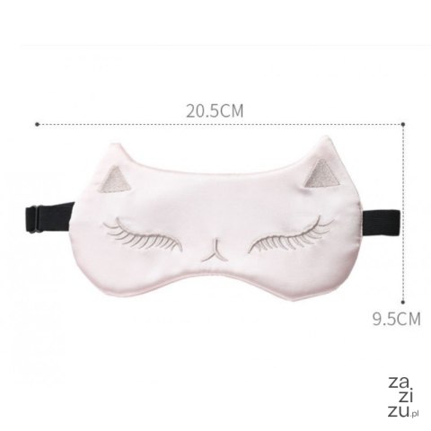 Maska do spania kot złota satynowa ozdobna OPK01BR Maska do spania kot złota satynowa ozdobna OPK01BR