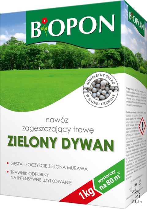 Nawóz zagęszczający trawę granulat 1kg Zielony dywan Nawóz zagęszczający trawę granulat 1kg Zielony dywan