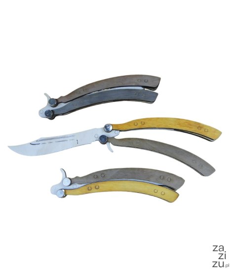 Nóż motylek drewniany 5szt. | 16 cm. /P1422U Nóż motylek drewniany 5szt. | 16 cm. /P1422U
