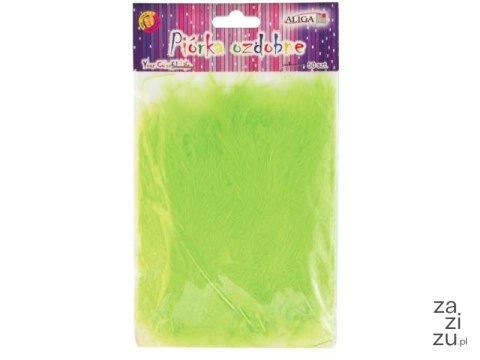 Piórka dekoracyjne j. zielone 50 szt. P-135 Piórka dekoracyjne j. zielone 50 szt. P-135
