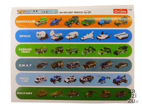 Pojazd metalowy 1:64 mix 8x4x4cm Pojazd metalowy 1:64 mix 8x4x4cm