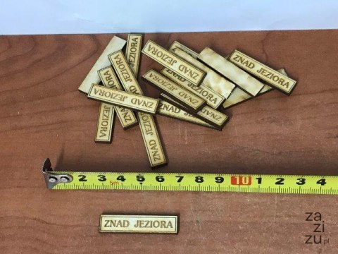 Przywieszka 20szt. PAMIĄTKA ZNAD JEZIORA 4 x 1 cm Przywieszka 20szt. PAMIĄTKA ZNAD JEZIORA 4 x 1 cm