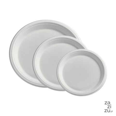 Talerz z trzciny cukrowej pulpa bio fi - 23 cm biały 12 szt. Talerz z trzciny cukrowej pulpa bio fi - 23 cm biały 12 szt.