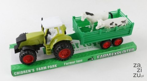Traktor+przyczepa ze zwierzętami Traktor+przyczepa ze zwierzętami