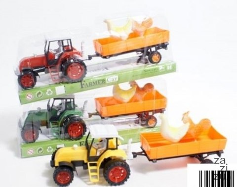 Traktor z przyczepą i zwierzętami 30x10x10cm Traktor z przyczepą i zwierzętami 30x10x10cm