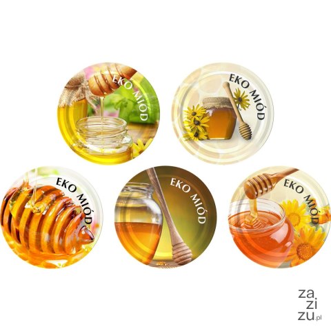 Wieczka fi 82 / 6 MIÓD 50szt. Wieczka fi 82 / 6 MIÓD 50szt.