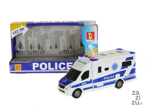 Auto policyjne, światło, dźwięk 19,5x9x6cm Auto policyjne, światło, dźwięk 19,5x9x6cm