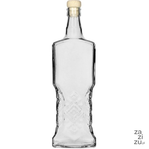 Butelka 6szt. Kredensowa 700ml z korkiem Butelka 6szt. Kredensowa 700ml z korkiem