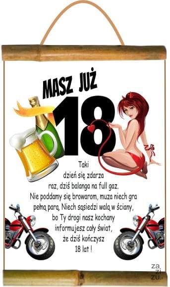 Dyplom urodzinowy dla Pana 18-nastka Dyplom urodzinowy dla Pana 18-nastka