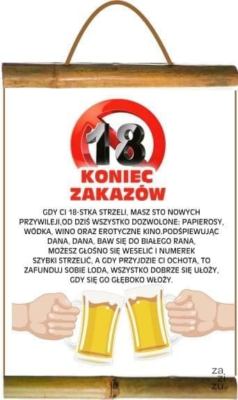 Dyplom urodzinowy dla Pana 18-nastka Dyplom urodzinowy dla Pana 18-nastka