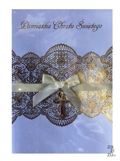 Karnet Chrzest B6 Premium złote + koperta Karnet Chrzest B6 Premium złote + koperta