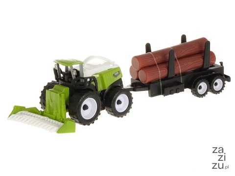 Kombajn z przyczepą z drewnem 33x10x9cm Kombajn z przyczepą z drewnem 33x10x9cm