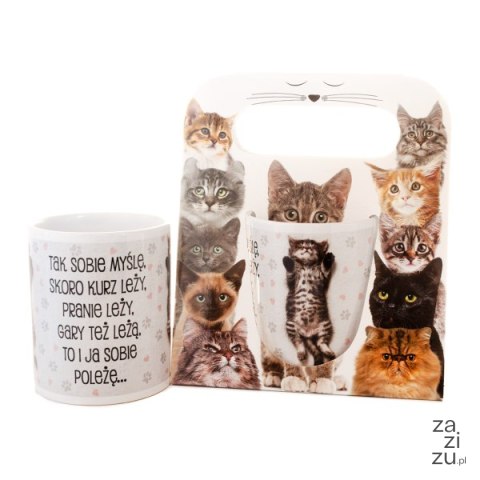 Kubek ceramiczny w ozdobnym opakowaniu z napisem "Tak sobie myślę..." Kubek ceramiczny w ozdobnym opakowaniu z napisem "Tak sobie myślę..."