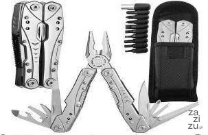 Multitool, scyzoryk, kombinerki, końcówki 9w1 srebrny 14385 Multitool, scyzoryk, kombinerki, końcówki 9w1 srebrny 14385