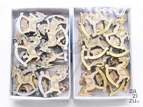 Naklejka drewno 24szt konik na biegunach TG65855 Naklejka drewno 24szt konik na biegunach TG65855