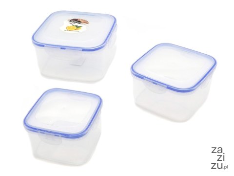 Pojemniki kwadratowe lunch box komplet 3szt. Pojemniki kwadratowe lunch box komplet 3szt.