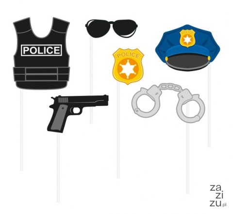 Rekwizyty do zdjęć "Policja" 6 elementów | PF-ZDPO6 Rekwizyty do zdjęć "Policja" 6 elementów | PF-ZDPO6