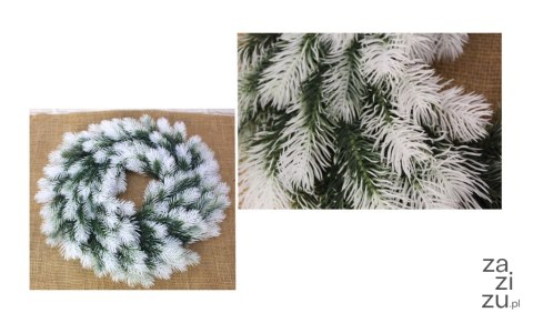 Wianek sztuczny dekoracyjny BIELONY śr. 40 cm XTS-131 Wianek sztuczny dekoracyjny BIELONY śr. 40 cm XTS-131