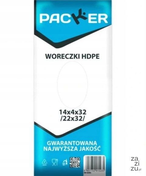 Woreczki torebki HDPE 22 x32 packer - 700 szt Woreczki torebki HDPE 22 x32 packer - 700 szt