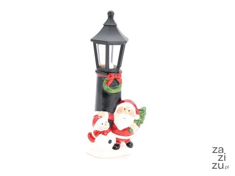 Dekoracja led ceramiczna latarnia 9,6x7,8x23,8 Dekoracja led ceramiczna latarnia 9,6x7,8x23,8