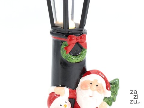 Dekoracja led ceramiczna latarnia 9,6x7,8x23,8 Dekoracja led ceramiczna latarnia 9,6x7,8x23,8